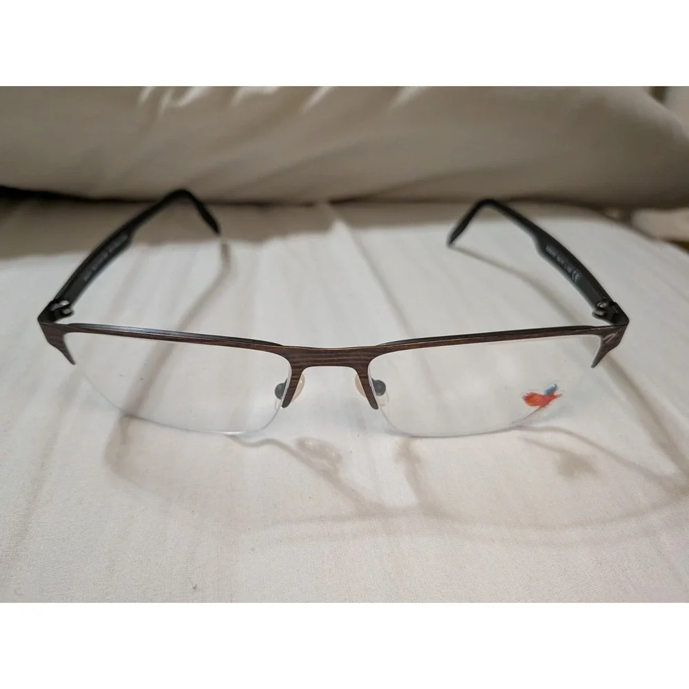 Maui Jim Eyeglasses Frames Metal Collection MJO2101-80M Matte Brown Wood Grain